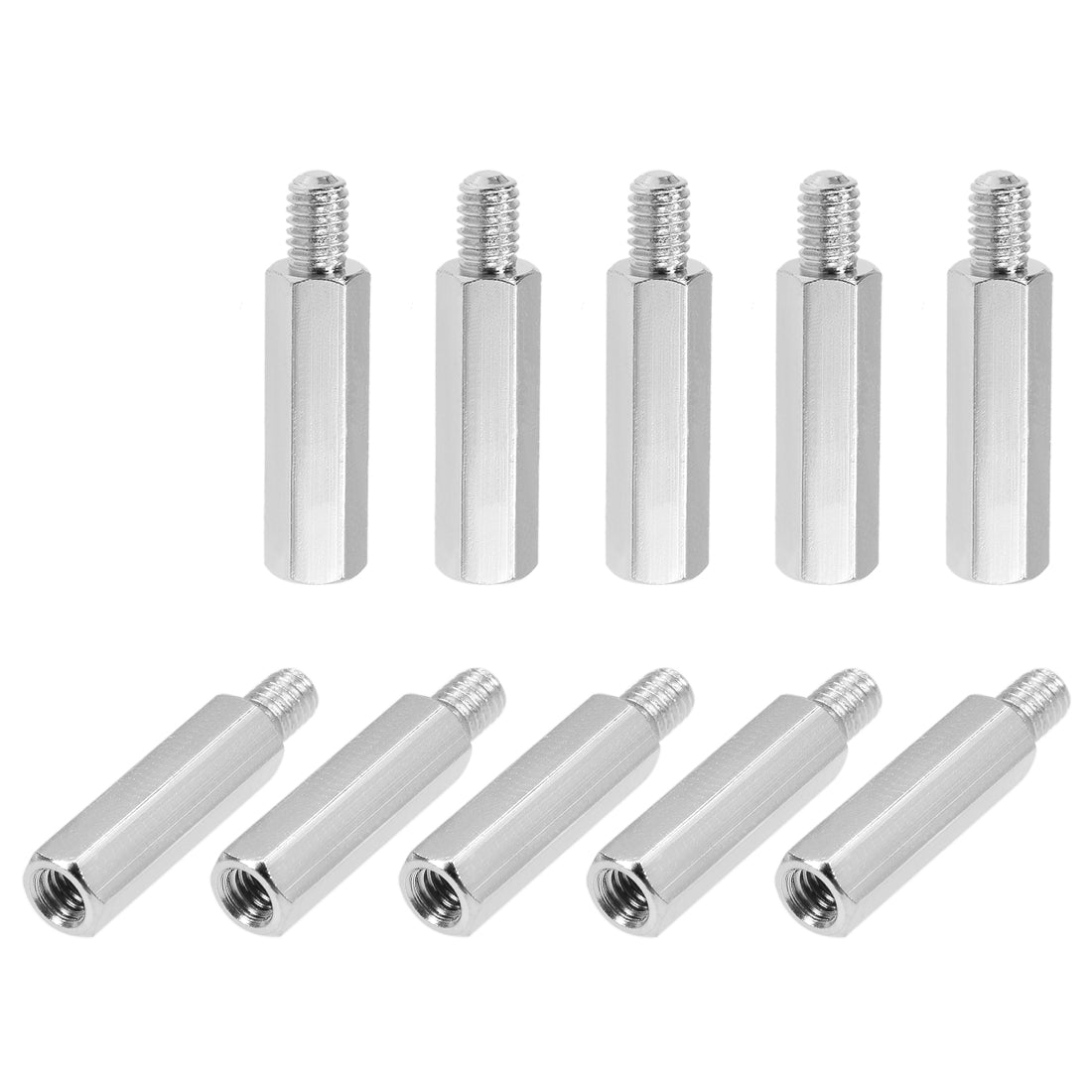 uxcell Uxcell M4 Male to Female Hex Nickel Plated Spacer Standoff 10pcs