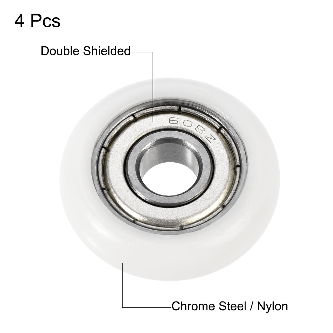 uxcell Uxcell Ball Bearings 8x30x8.5mm Double Shielded (GCr15) Bearings 4pcs