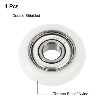 Harfington Uxcell Ball Bearings 8x30x8.5mm Double Shielded (GCr15) Bearings 4pcs