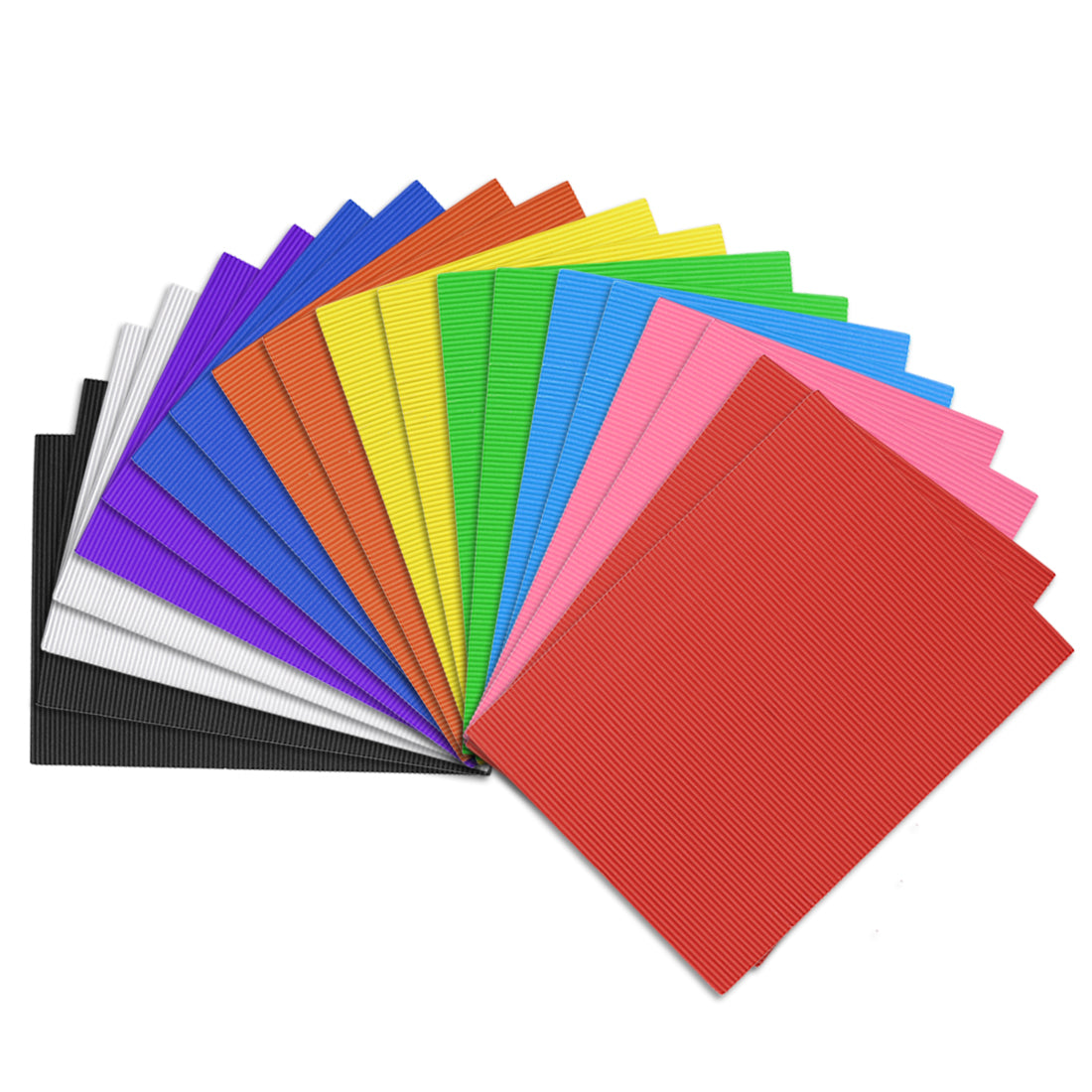 uxcell Uxcell 20pcs Corrugated Cardboard Paper Sheets,Colorful,7.87-inch  x 11.82-inch