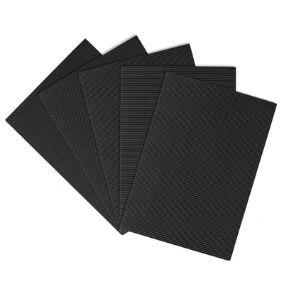 Harfington Uxcell 5pcs Corrugated Cardboard Paper Sheets,Black,7.87-inch  x 11.84-inch