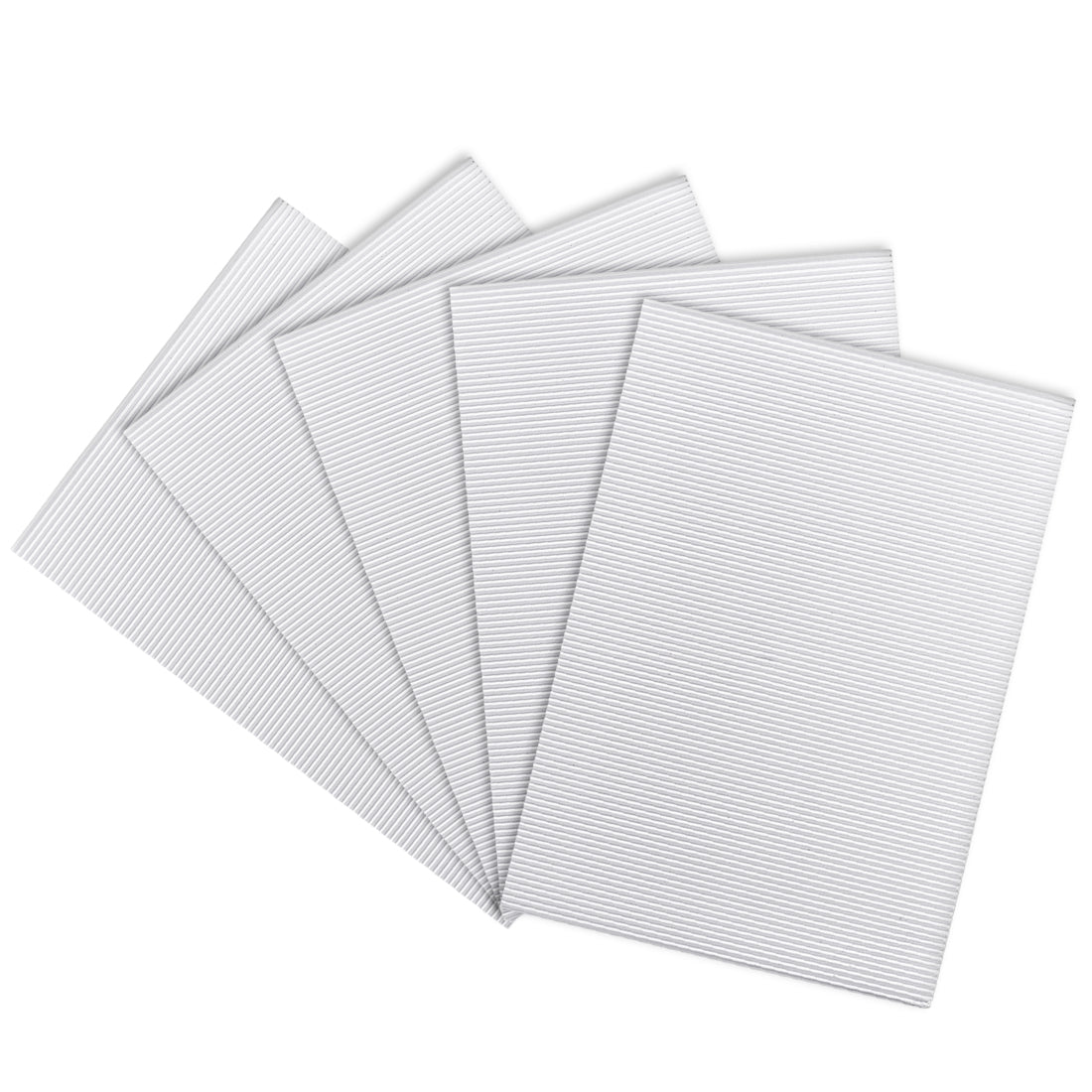 uxcell Uxcell 5pcs Corrugated Cardboard Paper Sheets,White,7.87-inch  x 11.86-inch