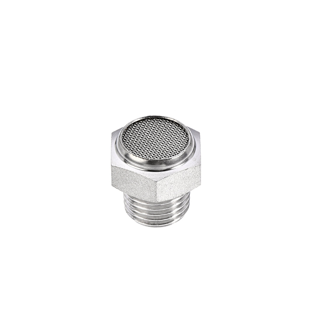 uxcell Uxcell Exhaust Muffler G1/4 Male Thread Strainer Stainless Steel Breather Pneumatic Air Muffler 2pcs