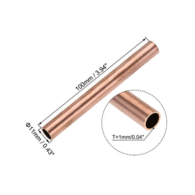 Harfington Uxcell Copper Round Tube, Seamless Straight Tubing