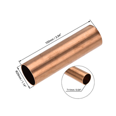 Harfington Uxcell Copper Round Tube, Seamless Straight Tubing