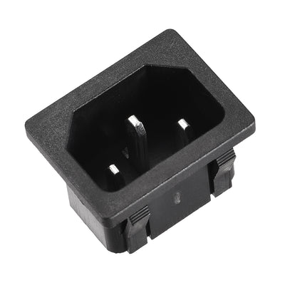 Harfington Uxcell C14 Inlet Power Socket Connector Plug Industrial Socket Plug IEC320 AC250V 10A 1 Set