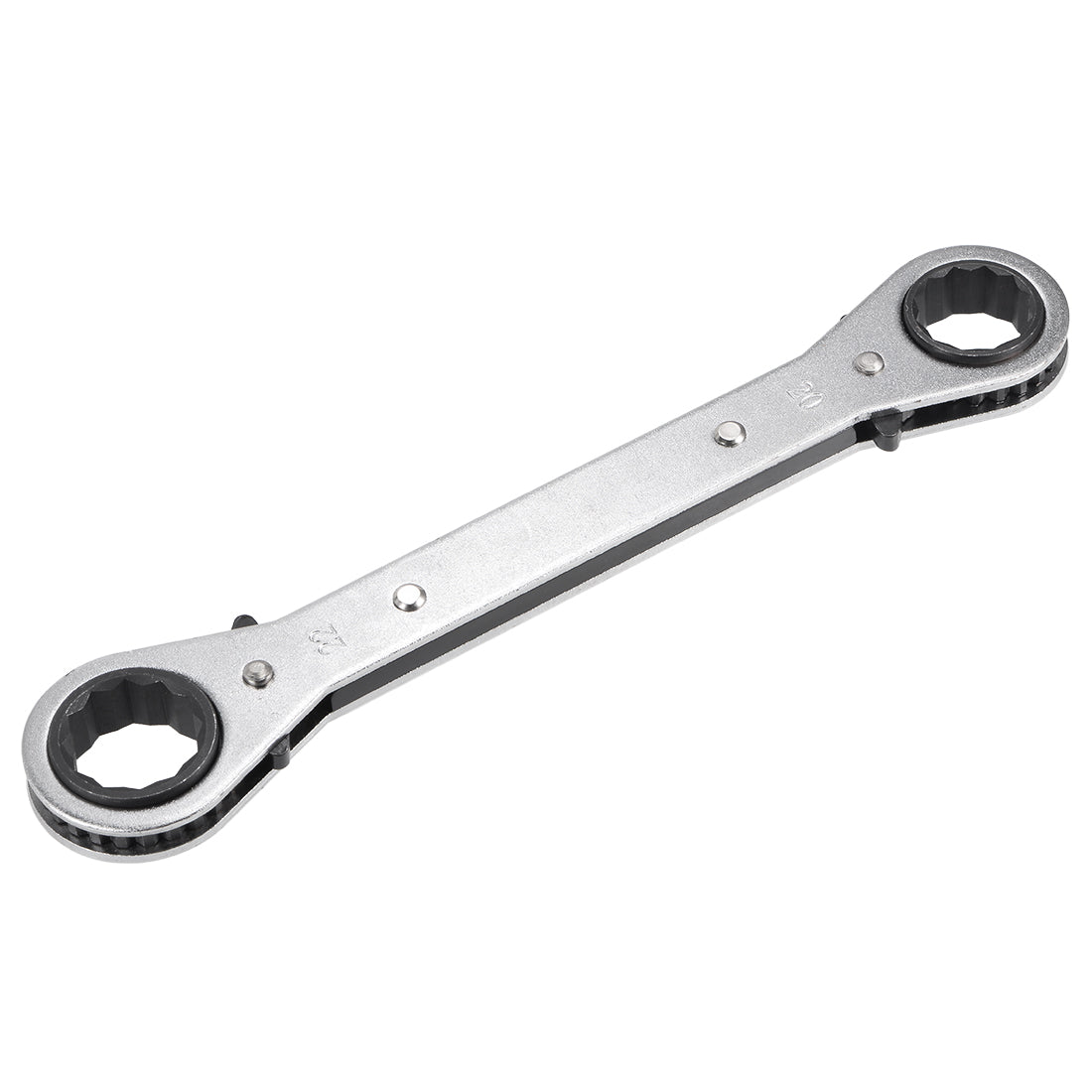 uxcell Uxcell Reversible Ratcheting Wrench,  Metric Double Box End, Cr-V