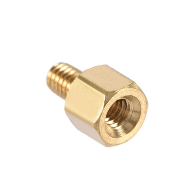 Harfington Uxcell M2.5 Male to Female Hex Brass Spacer Standoff 50pcs