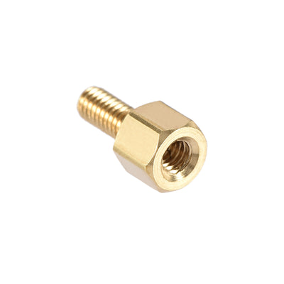 Harfington Uxcell M2.5 Male to Female Hex Brass Spacer Standoff 50pcs