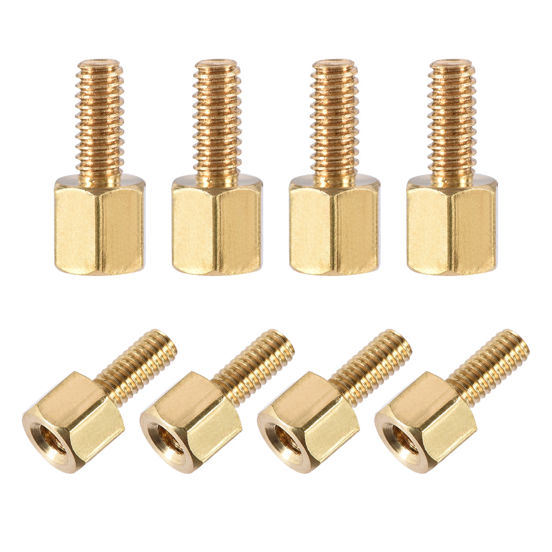 uxcell Uxcell M2.5 Male to Female Hex Brass Spacer Standoff 50pcs