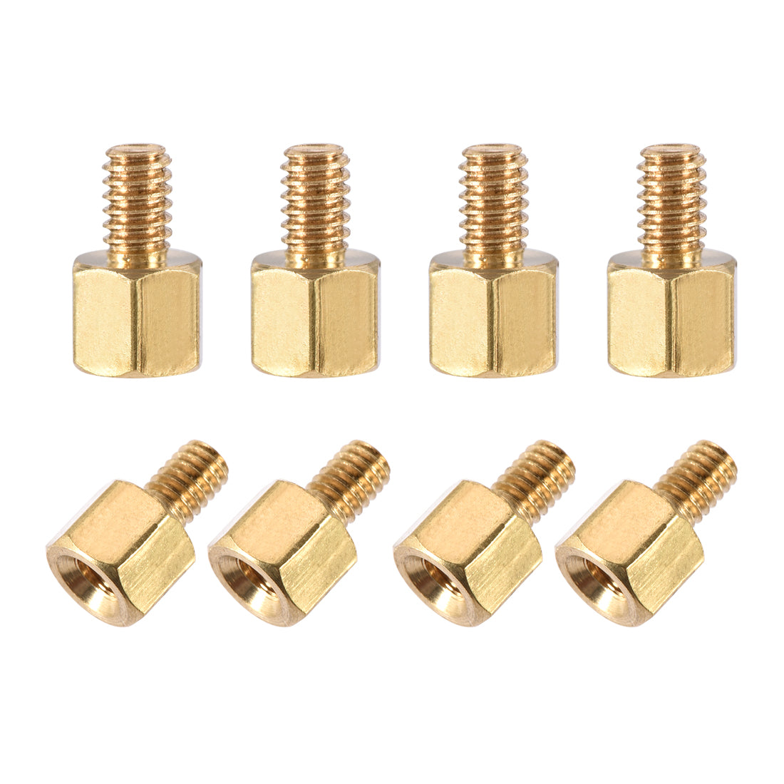 uxcell Uxcell M2.5 Male to Female Hex Brass Spacer Standoff 50pcs