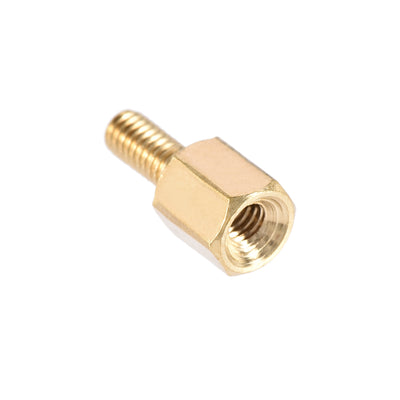 Harfington Uxcell M2.5 Male to Female Hex Brass Spacer Standoff 50pcs