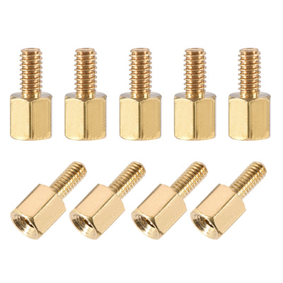 Harfington Uxcell M2.5 Male to Female Hex Brass Spacer Standoff 50pcs