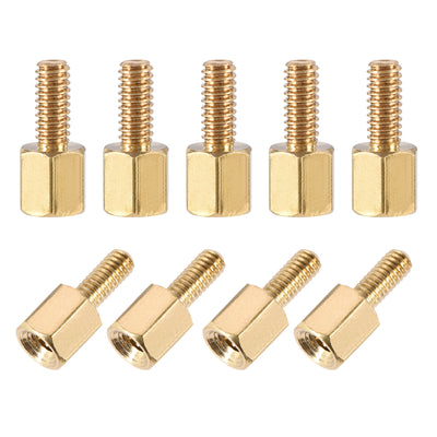 Harfington Uxcell M2.5 Male to Female Hex Brass Spacer Standoff 50pcs