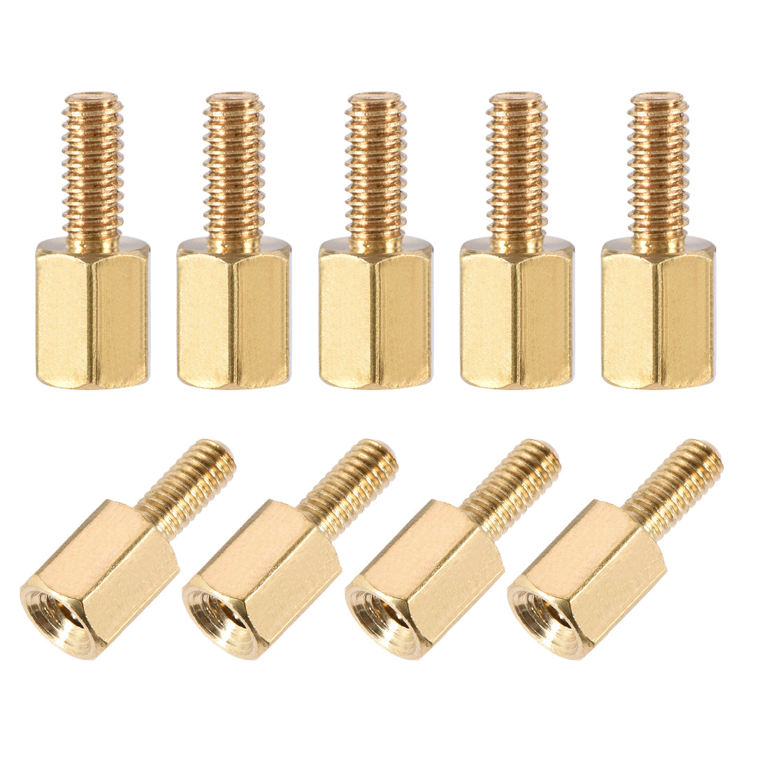 uxcell Uxcell M2.5 Male to Female Hex Brass Spacer Standoff 50pcs