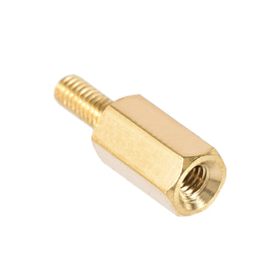 Harfington Uxcell M2.5 Male to Female Hex Brass Spacer Standoff 50pcs