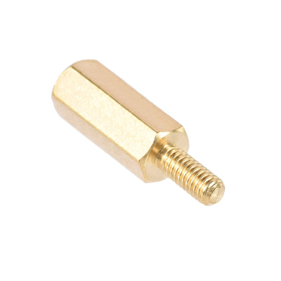 Harfington Uxcell M2.5 Male to Female Hex Brass Spacer Standoff 50pcs