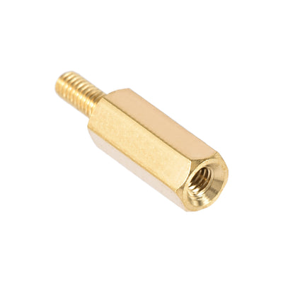 Harfington Uxcell M2.5 Male to Female Hex Brass Spacer Standoff 100pcs