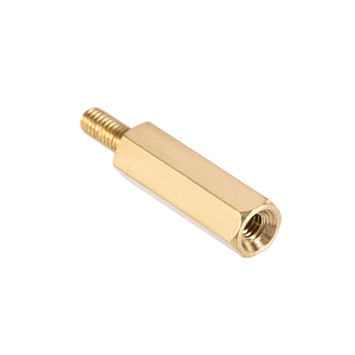 Harfington Uxcell M2.5 Male to Female Hex Brass Spacer Standoff 100pcs