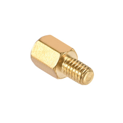 Harfington Uxcell M4 Male to Female Hex Brass Spacer Standoff 5pcs