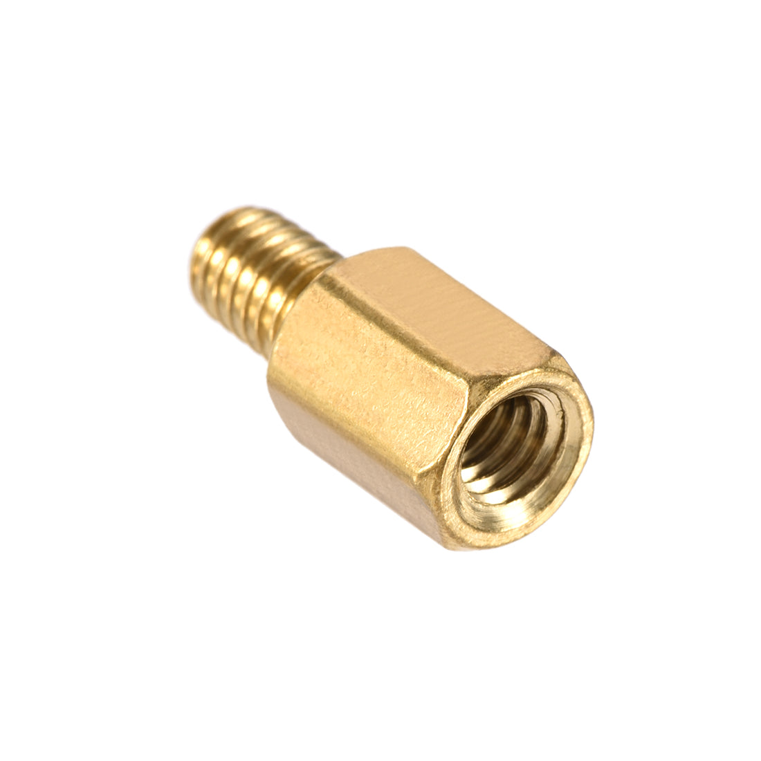 uxcell Uxcell M4 Male to Female Hex Brass Spacer Standoff 5pcs