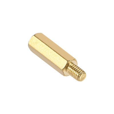 Harfington Uxcell M4 Male to Female Hex Brass Spacer Standoff 5pcs