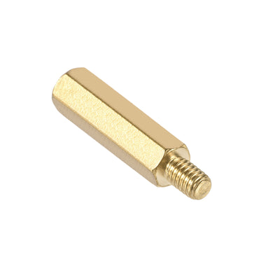 Harfington Uxcell M4 Male to Female Hex Brass Spacer Standoff 5pcs