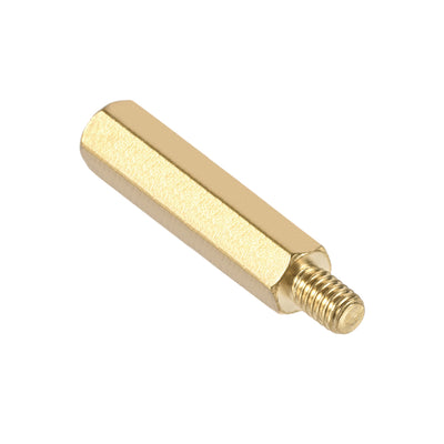 Harfington Uxcell M4 Male to Female Hex Brass Spacer Standoff 5pcs