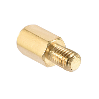 Harfington Uxcell M5 Male to Female Hex Brass Spacer Standoff 5pcs