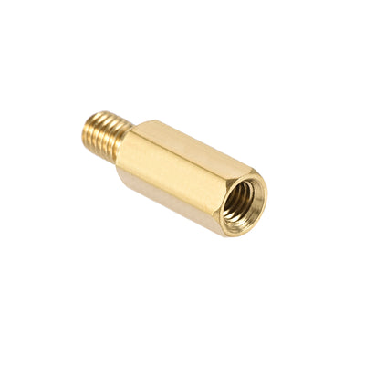 Harfington Uxcell M5 Male to Female Hex Brass Spacer Standoff 5pcs