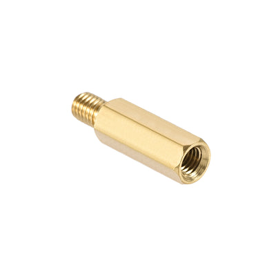 Harfington Uxcell M5 Male to Female Hex Brass Spacer Standoff 5pcs