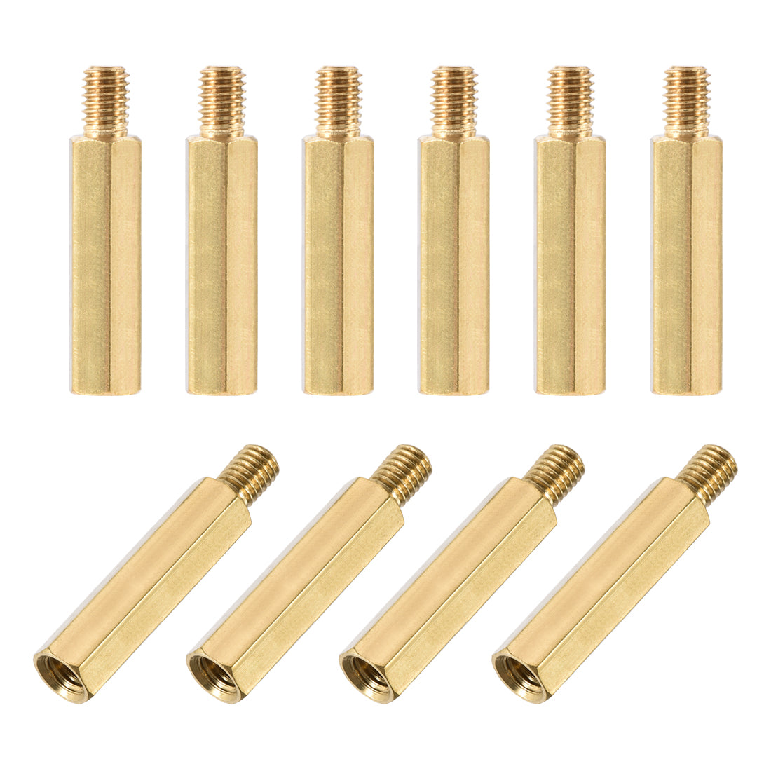 uxcell Uxcell M5 Male to Female Hex Brass Spacer Standoff 10pcs