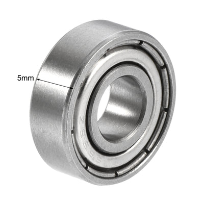 Harfington Uxcell S696ZZ Stainless Steel Ball Bearing 6x15x5mm Double Shielded S682 Bearings 2pcs