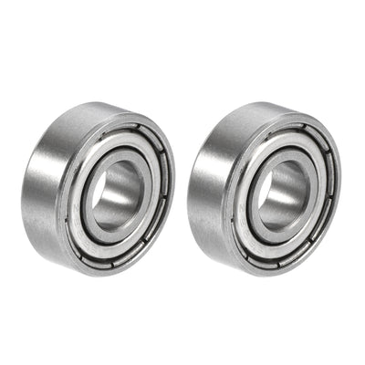 Harfington Uxcell S696ZZ Stainless Steel Ball Bearing 6x15x5mm Double Shielded S682 Bearings 2pcs