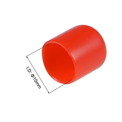 Harfington Uxcell Rubber End Caps Vinyl Round Tube Bolt Cap Cover Thread Protectors