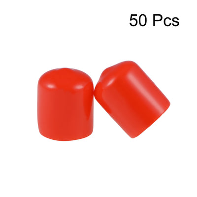 Harfington Uxcell Rubber End Caps Vinyl Round Tube Bolt Cap Cover Thread Protectors