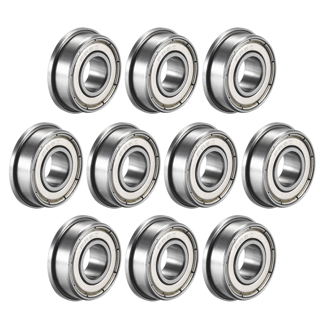 uxcell Uxcell FR6ZZ Flange Bearing 3/8mmx7/8mmx9/32 Inch Double Double Shielded Bearing 10 Pcs