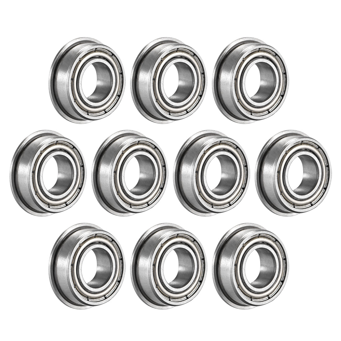 uxcell Uxcell Flange Ball Bearing Double Shielded Chrome Steel Bearings