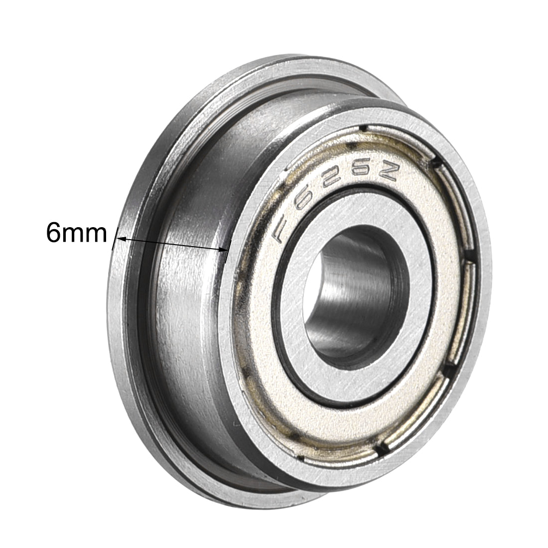 uxcell Uxcell Flange Ball Bearing Double Shielded Chrome Steel Bearings