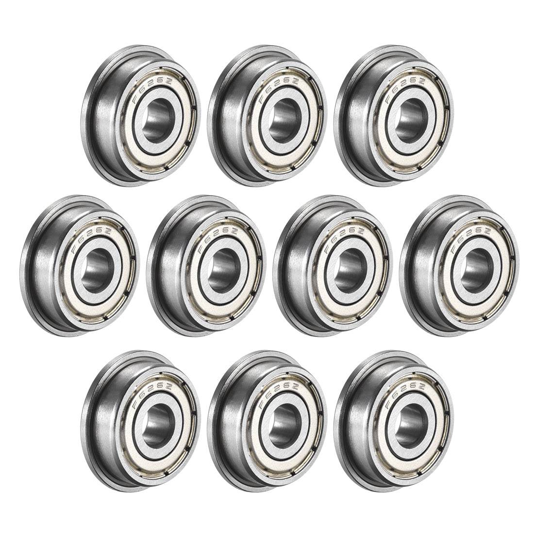 uxcell Uxcell Flange Ball Bearing Double Shielded Chrome Steel Bearings