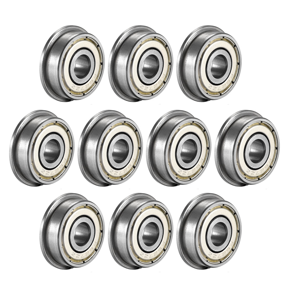 uxcell Uxcell Flange Ball Bearing Double Shielded Chrome Steel Bearings