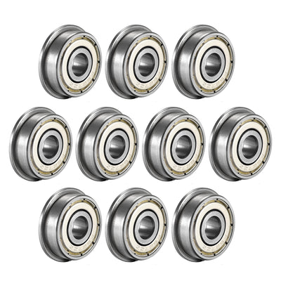 Harfington Uxcell Flange Ball Bearing Double Shielded Chrome Steel Bearings