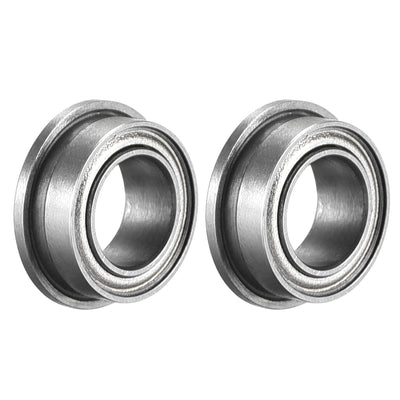 Harfington Uxcell FR156ZZ Flange Ball Bearing 3/16x5/16x1/8 Shielded Chrome Steel Bearings 2pcs