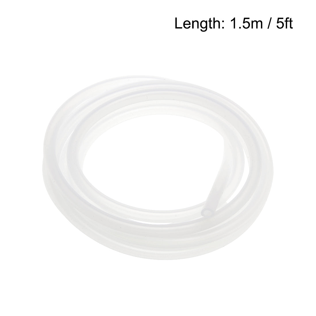 Uxcell Uxcell Silicone Tubing, 3/8" ID x 1/2" OD 13ft Rubber Tube Translucent