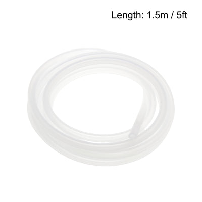 Harfington Uxcell Silicone Tubing, 3/8" ID x 1/2" OD 13ft Rubber Tube Translucent