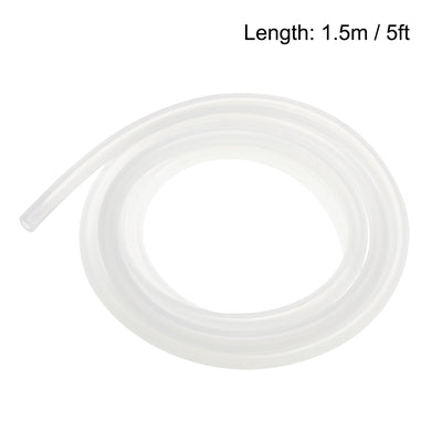 Harfington Uxcell Silicone Tubing, 3/32" ID x 5/32" OD 5ft Rubber Tube Translucent