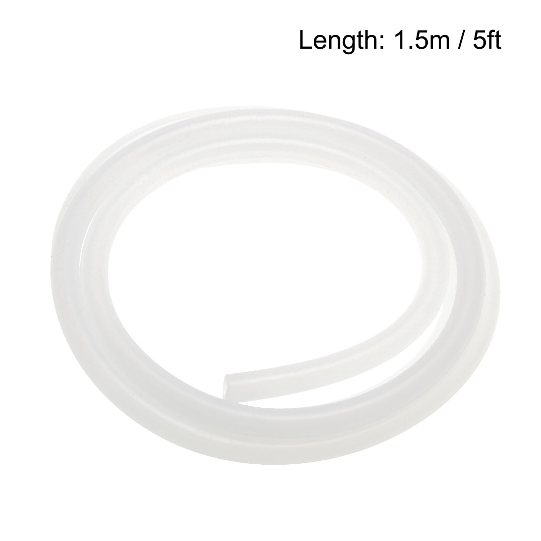 Uxcell Uxcell Silicone Tubing, 3/32" ID x 5/32" OD 5ft Rubber Tube Translucent