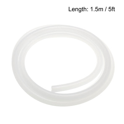 Harfington Uxcell Silicone Tubing, 3/32" ID x 5/32" OD 5ft Rubber Tube Translucent