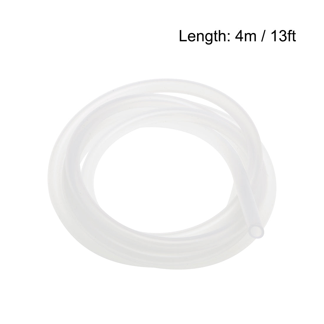 Uxcell Uxcell Silicone Tubing, 3/8" ID x 1/2" OD 13ft Rubber Tube Translucent