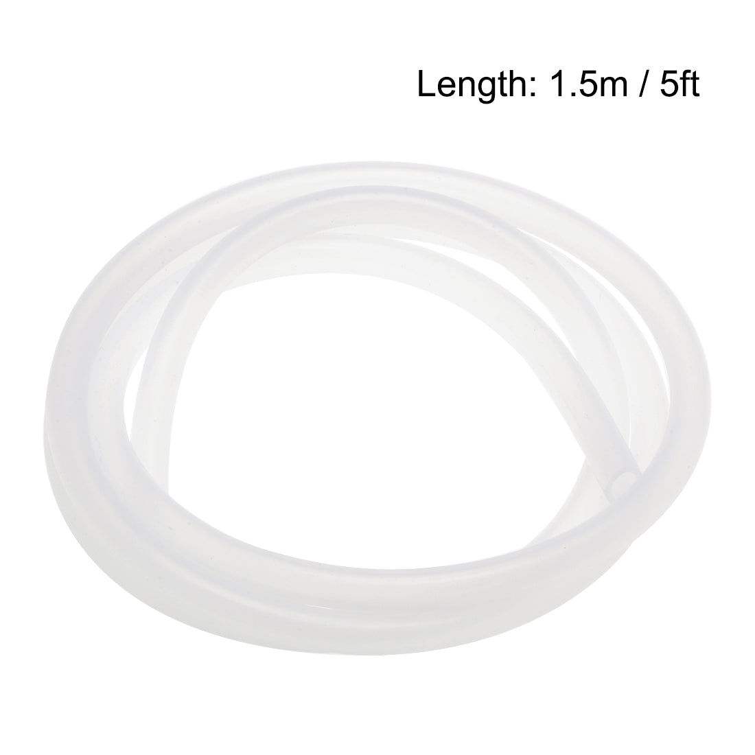 Uxcell Uxcell Silicone Tubing, 3/32" ID x 5/32" OD 5ft Rubber Tube Translucent